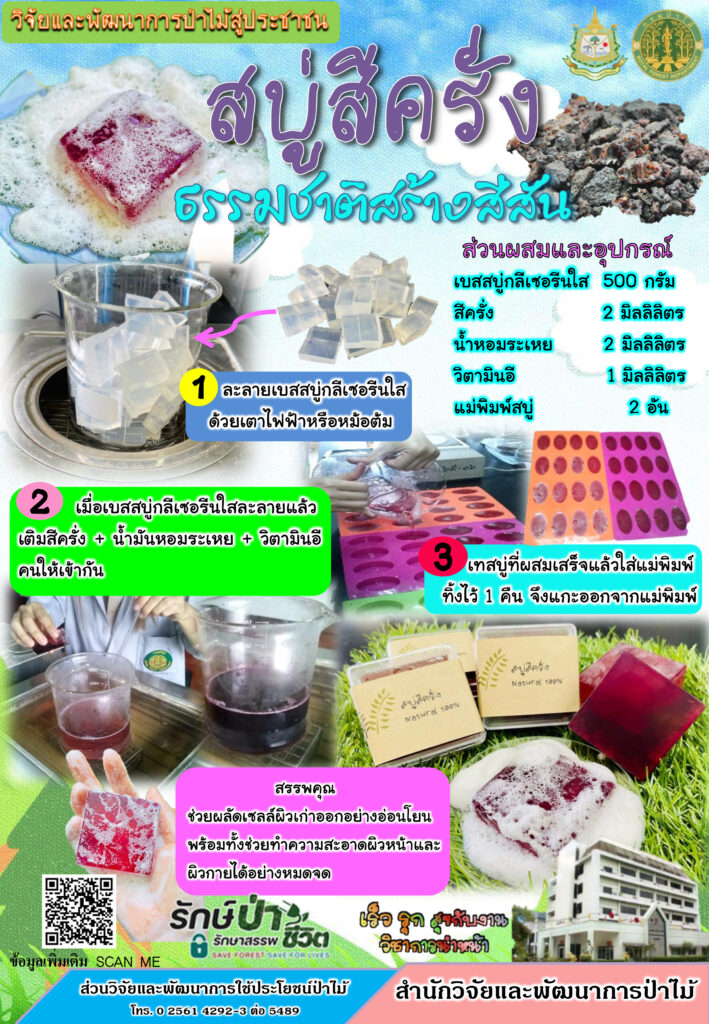 thumbnail of สบู่สีครั่งธรรมชาติสร้างสีสัน